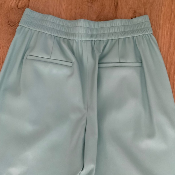 Shop Alice + Olivia Pete Faux Leather Jogger Pants in Breeze - Picture 8 of 11